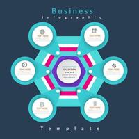 Business-Infografik-Template-Design. realistisches kreisdiagramm infografik. moderne Visualisierung von Geschäftsberichten für Geschäftsberichte. vektor