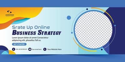 Cover-Banner-Design für digitales Marketing, Web-Banner für Social-Media-Marketing. vektor