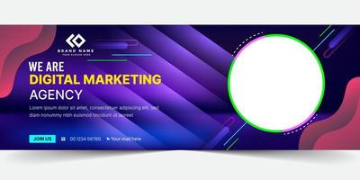 digitales Marketing Social Media-Cover-Banner-Design, modernes kreatives Business-Banner. vektor