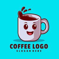 Kaffeetasse-Logo-Vorlage vektor