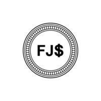 fidschi-währung, fidschi-dollar, fjd-zeichen. Vektor-Illustration vektor