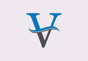 Buchstabe v-Logo-Design-Vorlage, Vektorillustration vektor
