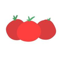 uppsättning av tomater i tecknad serie platt stil. friska naturlig grönsaker mat. vektor illustration isolerat på vit bakgrund.
