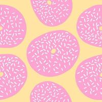 Donuts-Muster. vektorillustration im flachen stil der karikatur lokalisiert auf hintergrund vektor