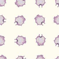 Plankton nahtloses Muster. Vektorillustration mit kleinem Rädertierchen, Zooplankton für Stoff, Textil, Hintergrund, Tapete, Packpapier mit niedlichem Cartoon-Stil. vektor