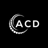 acd brev logotyp kreativ design. acd unik design. vektor