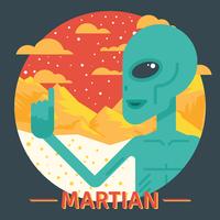 martian illustration vektor