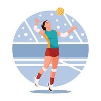 kvinnlig volleybollspelare vektor