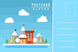 Einzigartige Postkarte von Alaska Vectors