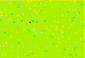 ljusgrön, gul vektor layout med cirklar, linjer, rektanglar.