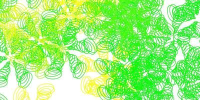 hellgrüner, gelber Vektorhintergrund mit Kreisbogen. vektor