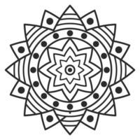 Blumendreieck-Mandala ethnisches indisches Konzeptdesign für Tätowierungsvektorillustration vektor