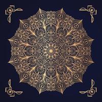 lyx mandala arabesk mönster arabicum islamic öst stil gyllene dekorativ mandala design med arabesk mönster arabicum islamic öst stil. vektor