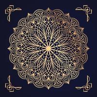 lyx mandala arabesk mönster arabicum islamic öst stil gyllene dekorativ mandala design med arabesk mönster arabicum islamic öst stil. vektor