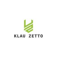 abstrakt första brev kz eller zk logotyp i grön Färg isolerat i vit bakgrund applicerad för äventyr utomhus- industri logotyp också lämplig för de märken eller företag ha första namn zk eller kz. vektor