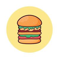 Hamburger-Fast-Food-Illustrationsdesign vektor