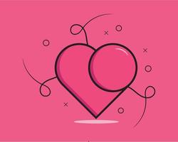 Valentinstag Herz Liebe Vector Illustration Design