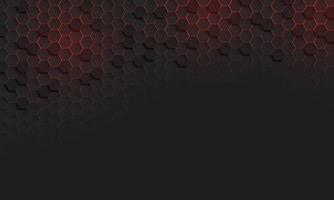 abstrakt rot hell dunkelgrau Hexagon Textur 3d geometrisches Muster mit Leerzeichen Design moderne Technologie futuristischer Vektor