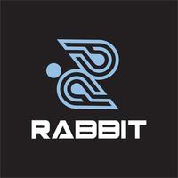 enkel kanin logotyp mall vektor ikon symbol illustration