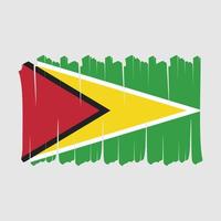 Guyana flaggborste vektor