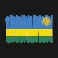 Ruanda Flaggenpinsel vektor