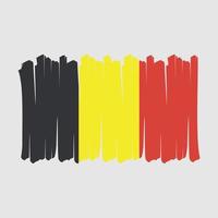 Belgien Flaggenpinsel vektor