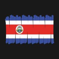 Bürste mit Costa-Rica-Flagge vektor