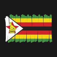 Simbabwe-Flagge-Pinsel vektor