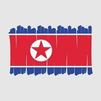 korea flagge bürste vektor