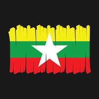 Flagge von Myanmar vektor