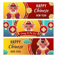 2020 chinesisches Neujahrsbanner vektor