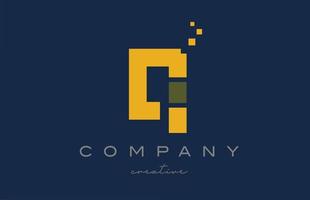 gul prickar q alfabet brev logotyp ikon design. mall design för företag eller företag vektor