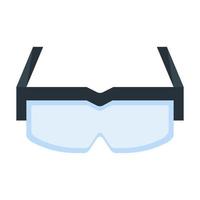 Golf-Sonnenbrillen-Symbol im flachen Vektor