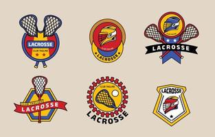 Lacrosse-Logo-Set vektor