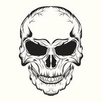 Totenkopf-Vintage-Stil. Vektor-Illustration. vektor