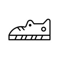 Sportschuhe Symbollinie isoliert auf weißem Hintergrund. schwarzes, flaches, dünnes Symbol im modernen Umrissstil. Lineares Symbol und bearbeitbarer Strich. einfache und pixelgenaue strichvektorillustration vektor