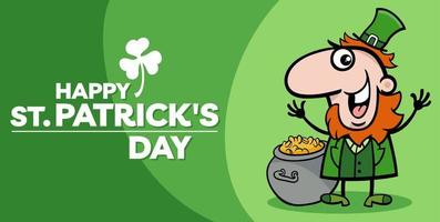 Saint Patrick Day Design mit Comic-Kobold-Charakter vektor