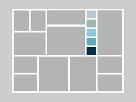 Fotocollage-Vorlage Moodboard-Layout-Vektorillustration vektor