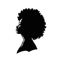 svart kvinna silhuett vektor
