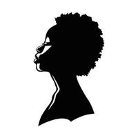schwarze Frau Silhouette Vektor-Illustration vektor