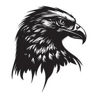 Adlerkopf-Logo, Adlergesicht-Vektorillustration. Adler Tattoo-Design vektor