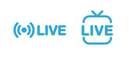 Live-Streaming im Symbol für soziale Medien. Online-Stream-Symbol auf digitalen Plattformen. vektor