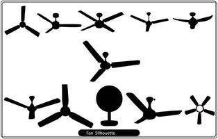 fläkt silhuett vektor bunt fri