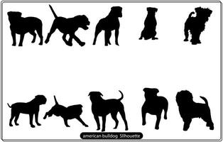 Silhouette der amerikanischen Bulldogge kostenlos vektor