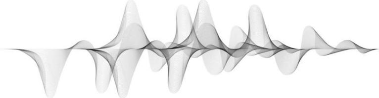 Linien winken abstraktes Streifendesign. geschwungene weiße Flächen. moderner abstrakter Hintergrund. digitaler Frequenzspur-Equalizer. stilisierte Linie Kunsthintergrund vektor