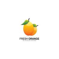 Illustrationsdesignschablone der frischen orange Frucht vektor