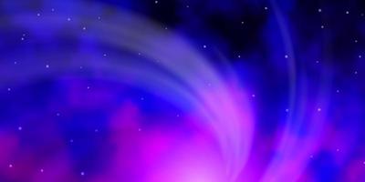 hellviolettes, rosa Vektormuster mit abstrakten Sternen. vektor