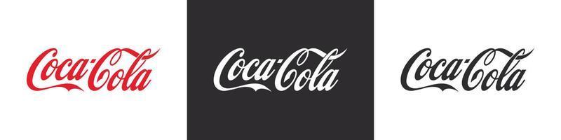 winniza, ukraine - 23. januar 2023. coca cola logo. nur zur redaktionellen Verwendung. Vektorbild vektor