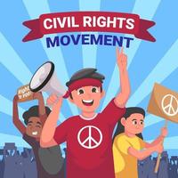 Konzept der Bürgerrechtsbewegung vektor