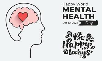 världsdag för mental hälsa vektor